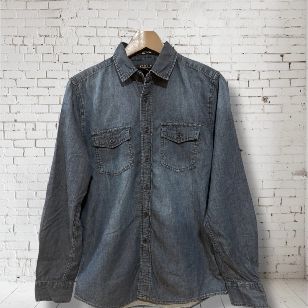 Blue Denim Button-Up Shirt
